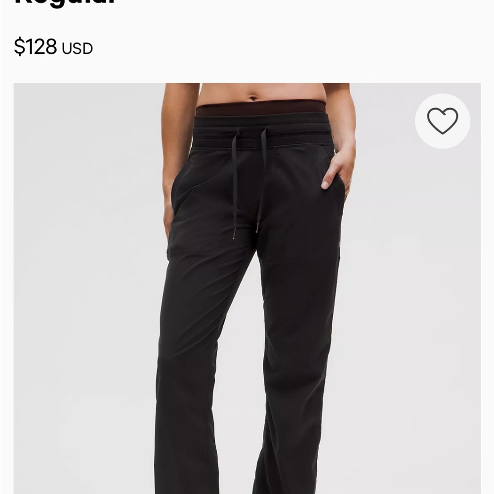 Like New Lululemon Studio Black Drawstring Pants Size 8